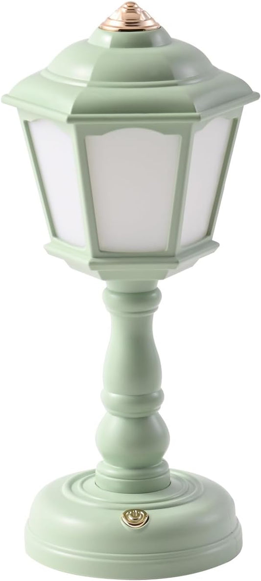 Mini Desk Lamp Vintage, LED Desk Lamp Dimmable Table Lamp Reading Lamp with USB Charging Port, Sensitive Control, Eye-Caring Office Lamp,Very Beautiful Decorative Desk Lamp (Green)