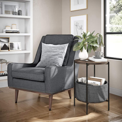 Nathan James round Modern Side Accent or End Table for Living Room and Bedroom and Nursery Room